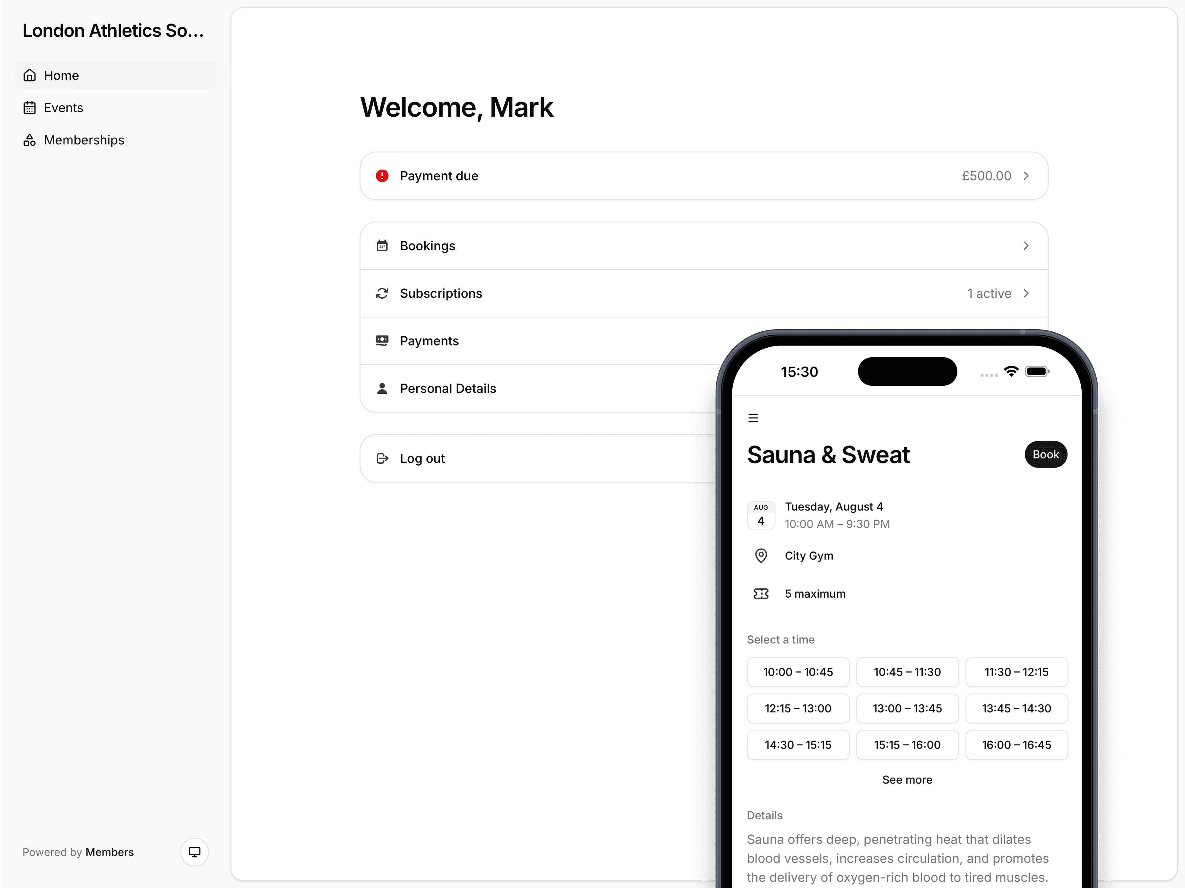 Members App & Website